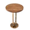 Stolik boczny ELEGANCE 60 cm, aluminium & mango wood złoto-brązowy 43611