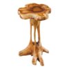 Stolik pomocniczy ROOT 70 cm – lite drewno teak / naturalna forma 44714