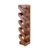 Stojak na wino MAKASSAR 70 cm – sheesham / 5 butele/ 38116