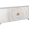 Komoda GOLDEN SUNSET 177 cm – mango białe / front ornament / 45642
