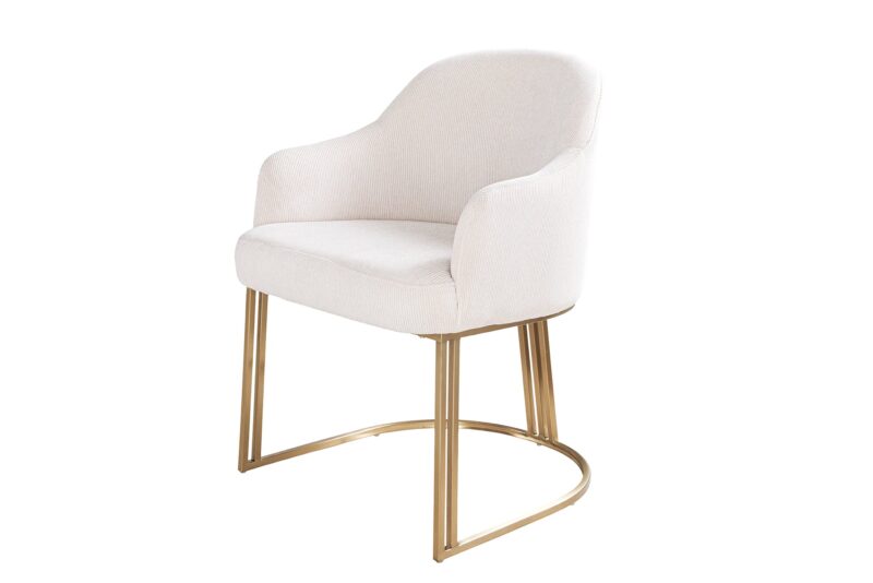 Krzesło EXTRAVAGANCIA z podłokietnikami – sztruks beige 46201