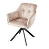 Krzesło obrotowe LOFT 180° – welur champagne 42391