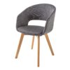 Krzesło NORDIC STAR – tkanina strukturalna grey 43421