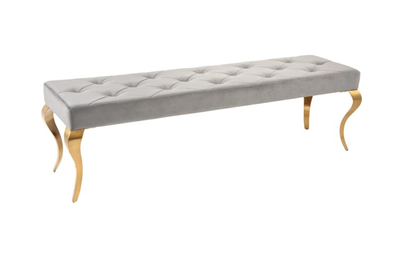 Ławka MODERN BAROCK 170 cm – welur grey 43385
