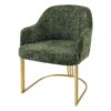 Krzesło EXTRAVAGANCIA z podłokietnikami – tkanina chenille green 45928