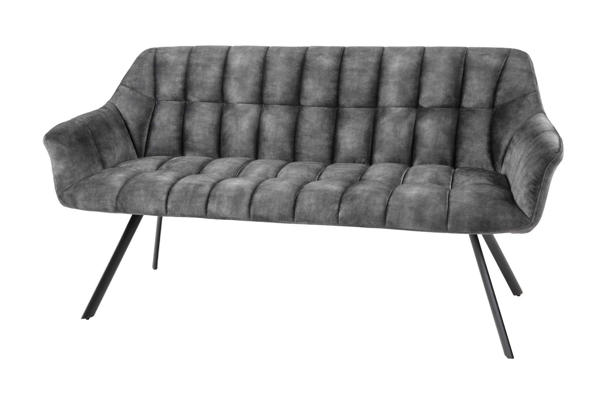 Ławka PAPILLON 165 cm – welur grey, czarne nogi 43881 Ławka PAPILLON 165 cm – welur grey, czarne nogi 43881