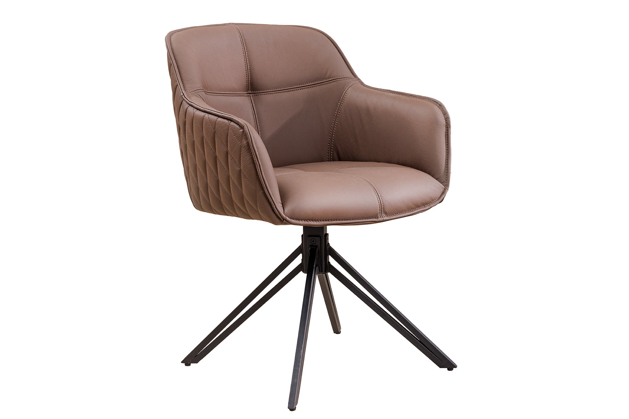Krzesło obrotowe EUPHORIA 180° z podłokietnikami – skóra brown 45861 Krzesło obrotowe EUPHORIA 180° z podłokietnikami – skóra brown 45861