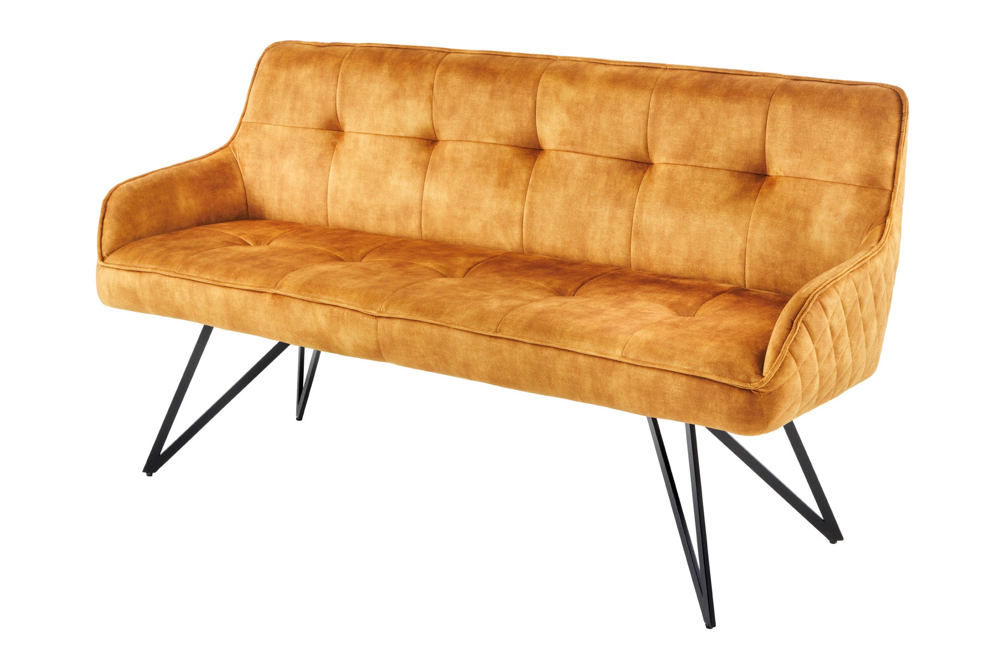 Ławka EUPHORIA 160 cm – welur mustard yellow 43128 Ławka EUPHORIA 160 cm – welur mustard yellow 43128