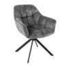 Krzesło obrotowe PAPILLON 180° – welur grey 43196