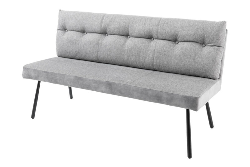 Ławka BIG GEORGE 160 cm – tkanina płaska i welur grey 44013