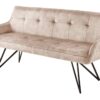 Ławka EUPHORIA 160 cm – welur greige 43126