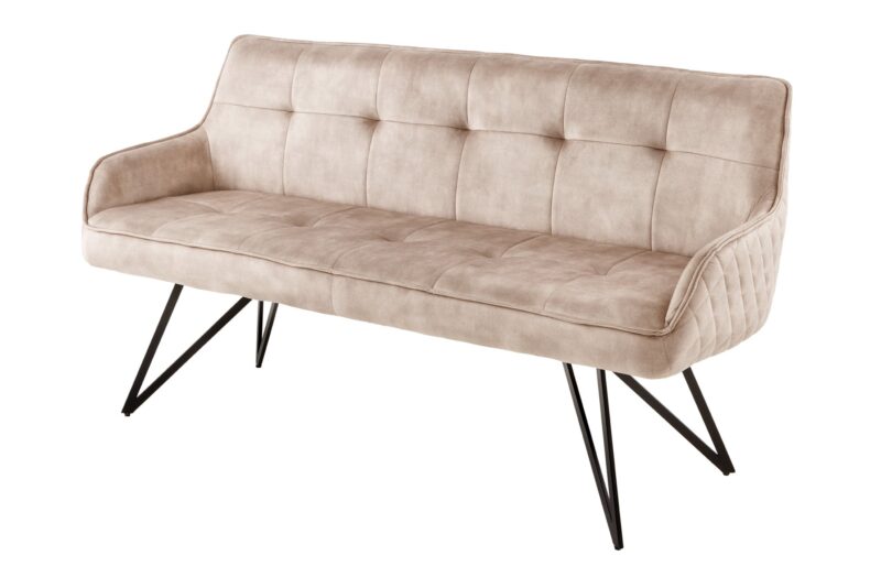 Ławka EUPHORIA 160 cm – welur greige 43126