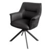 Krzesło obrotowe LE GRAND 180° – skóra black 46988