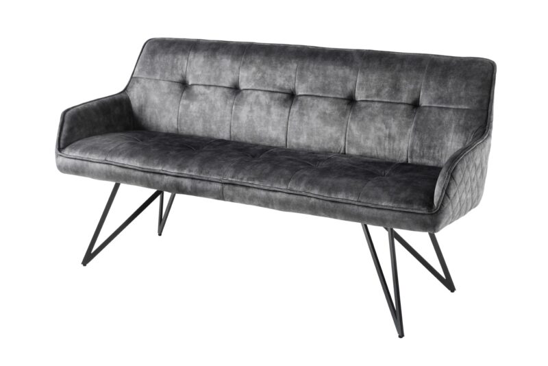 Ławka EUPHORIA 160 cm – welur dark grey 43127