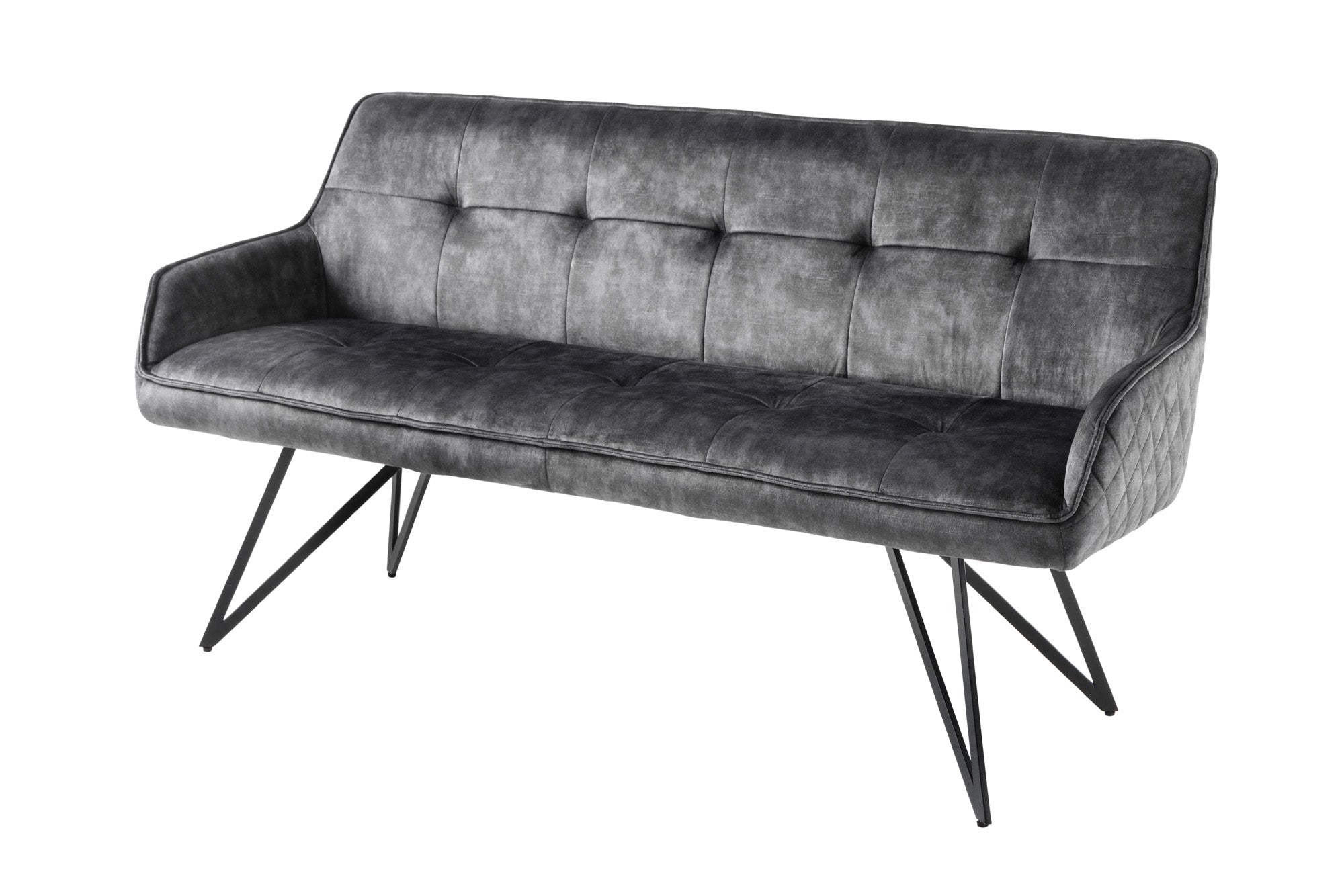 Ławka EUPHORIA 160 cm – welur dark grey 43127 Ławka EUPHORIA 160 cm – welur dark grey 43127