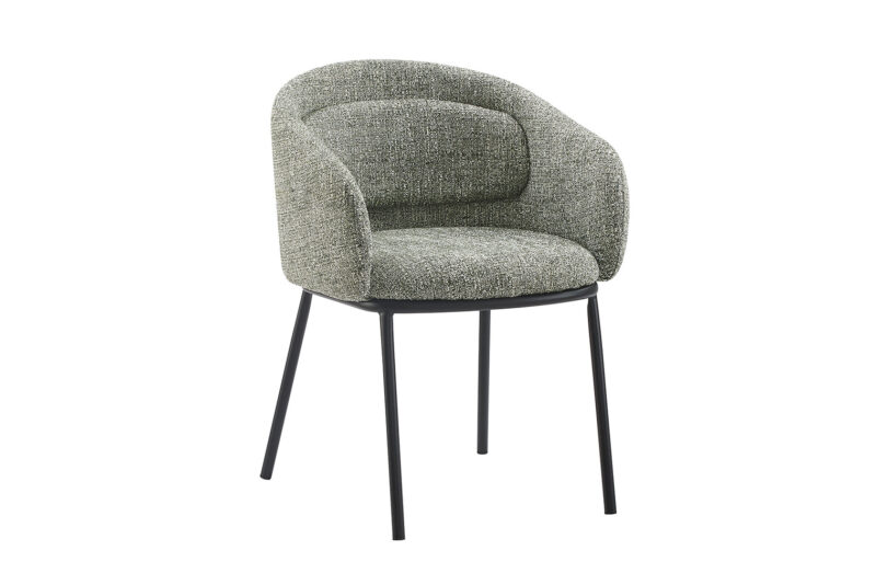 Krzesło FLORENZ z podłokietnikami – tkanina strukturalna dark green 47794