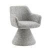 Krzesło obrotowe AMBIENTO 180° z podłokietnikami – tkanina chenille grey 47790