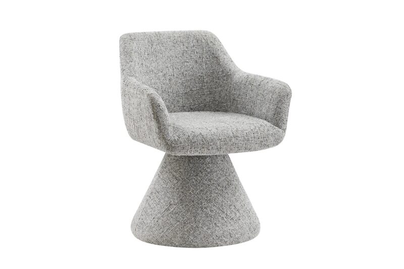 Krzesło obrotowe AMBIENTO 180° z podłokietnikami – tkanina chenille grey 47790
