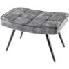 Stołek SCANDINAVIA 40 cm – welur grey, naturalne nogi bukowe 44026
