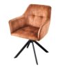 Krzesło obrotowe LOFT 180° – welur copper brown 42394