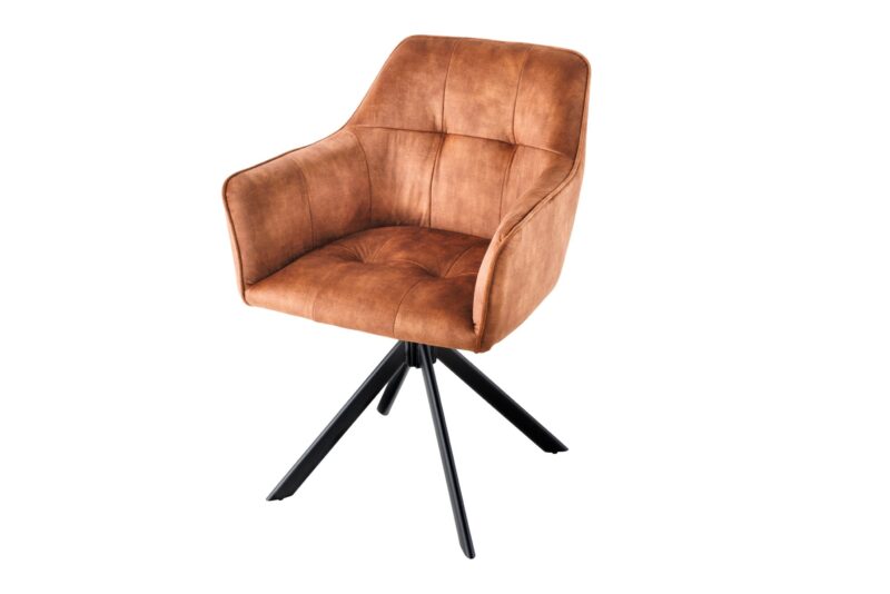 Krzesło obrotowe LOFT 180° – welur copper brown 42394