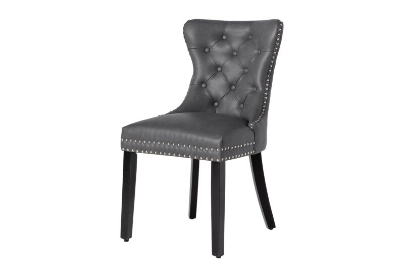 Krzesło CASTLE – ekoskóra vintage black, uchwyt comfort 44585