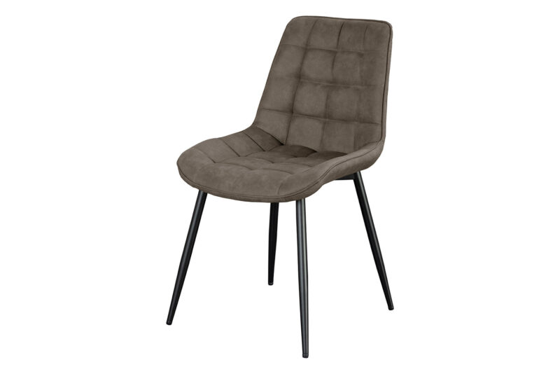 Krzesło ROADSTAR w mikrofibrze taupe z czarnymi nogami 47482