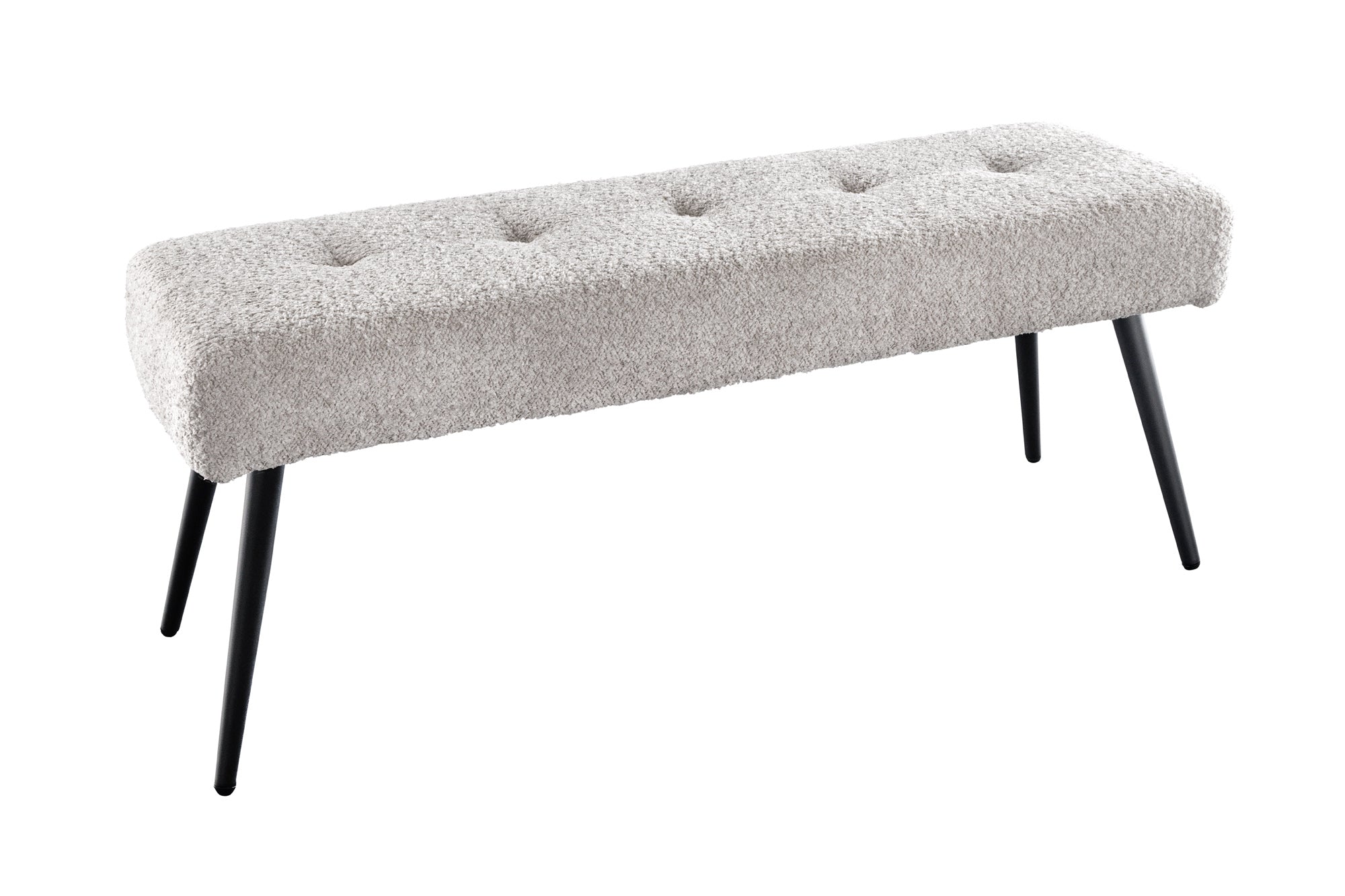 Ławka BOUTIQUE 100 cm – tkanina bouclé champagne greige 44246 Ławka BOUTIQUE 100 cm – tkanina bouclé champagne greige 44246