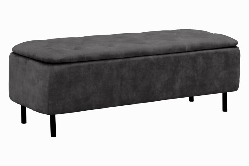 Ławka skrzynia CHEST EN VOGUE 120 cm – welur grey 47654