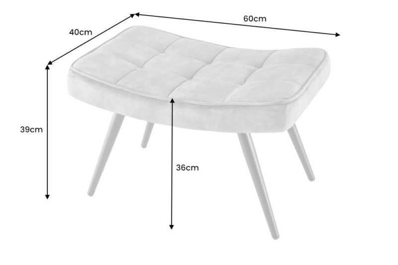 Stołek SCANDINAVIA 40 cm – tkanina bouclé champagne greige 44028