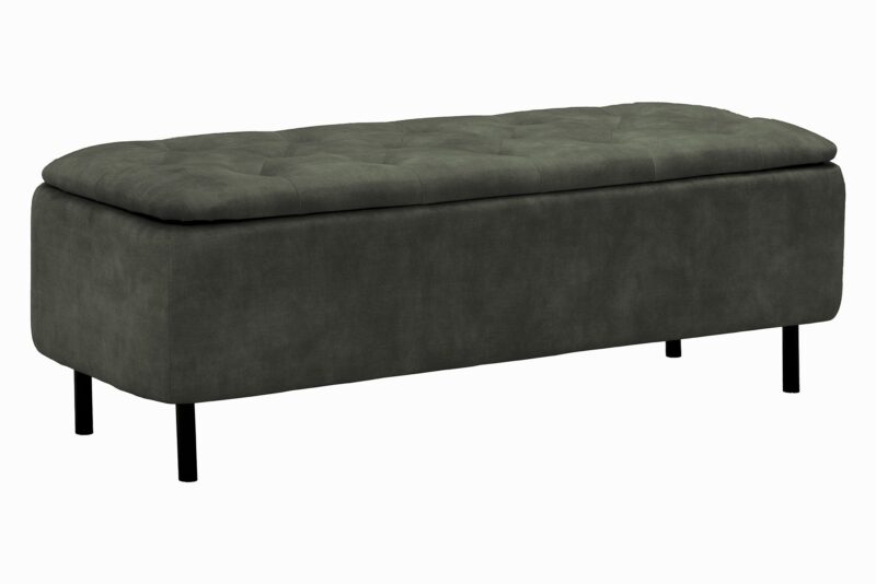 Ławka skrzynia CHEST EN VOGUE 120 cm – welur dark green 47655