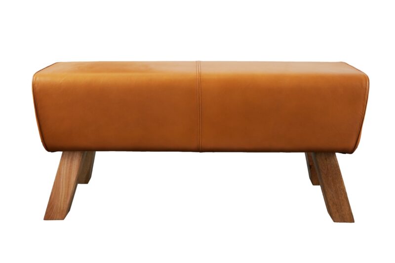 Ławka TURNBOCK 100 cm – skóra naturalna cognac brown 42698