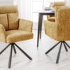 Krzesło obrotowe BIG GEORGE 360° – tkanina strukturalna mustard yellow 44437