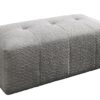 Sofa ROYAL 120 cm – szary bouclé z czarnymi nogami 44543