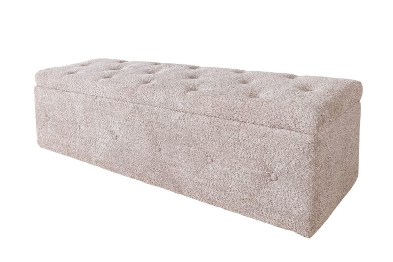 Ławka EXTRAVAGANCIA 140 cm – tkanina bouclé champagne greige 44247