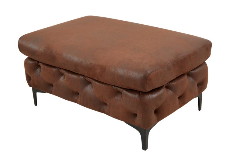 Stołek MODERN BAROCK 90 cm – antique brown, pikowanie Chesterfield 44403