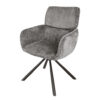 Krzesło obrotowe UNIQUE 180° – tkanina chenille grey 46321