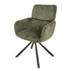 Krzesło obrotowe UNIQUE 180° – tkanina chenille green 46320