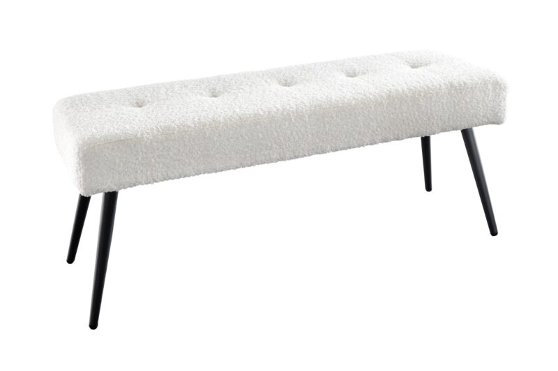 Ławka BOUTIQUE 100 cm – tkanina bouclé white 44245