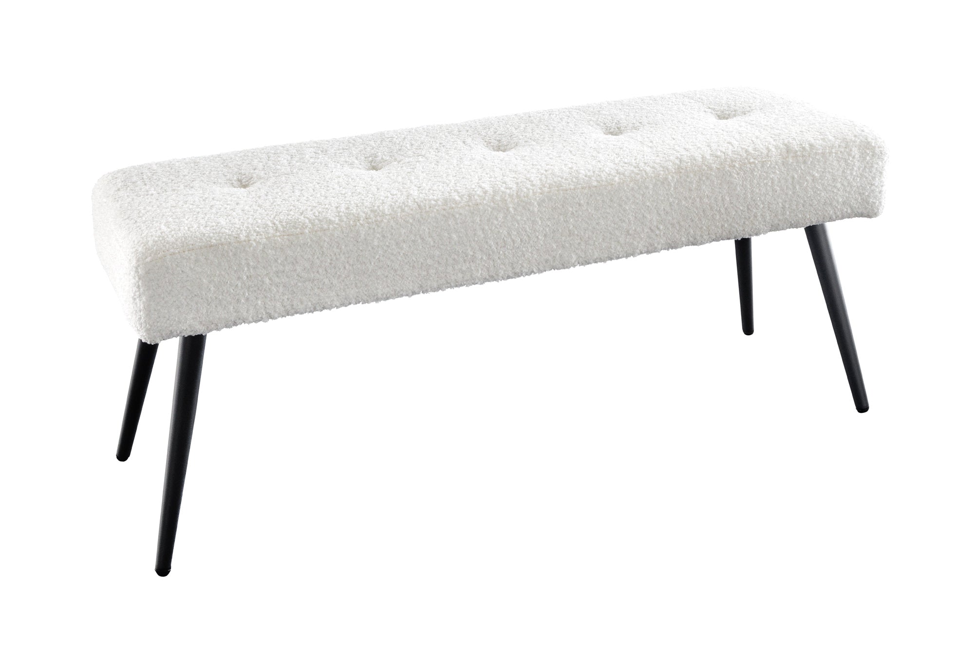 Ławka BOUTIQUE 100 cm – tkanina bouclé white 44245 Ławka BOUTIQUE 100 cm – tkanina bouclé white 44245