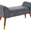 Ławka SCARLETT 90 cm – tkanina bouclé anthracite 44781