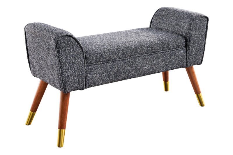 Ławka SCARLETT 90 cm – tkanina bouclé anthracite 44781