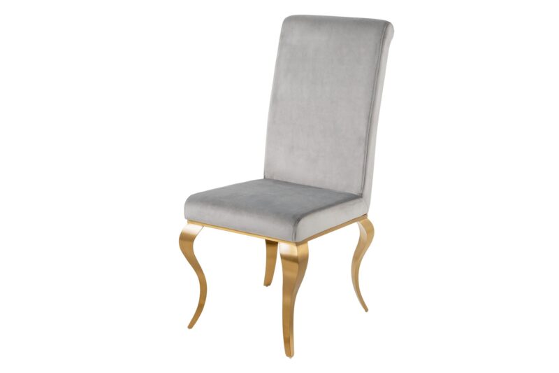Krzesło MODERN BAROCK – welur grey 43384
