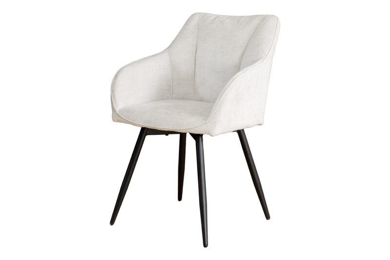 Krzesło obrotowe AVIGNON 360° – tkanina chenille champagne beige 46470