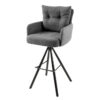 Hoker obrotowy BIG GEORGE z podłokietnikami – welur anthracite 44717