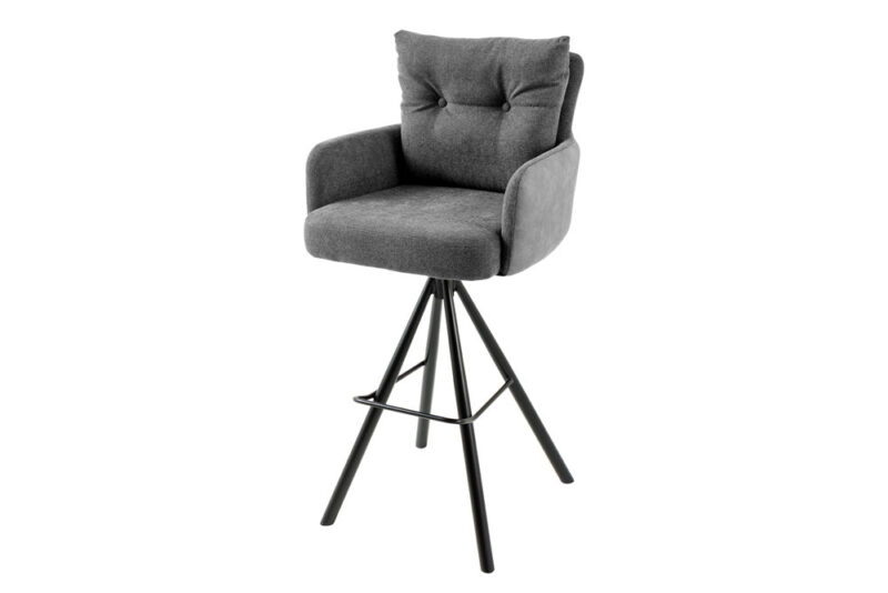 Hoker obrotowy BIG GEORGE z podłokietnikami – welur anthracite 44717
