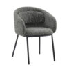 Krzesło FLORENZ z podłokietnikami – tkanina strukturalna grey 47791