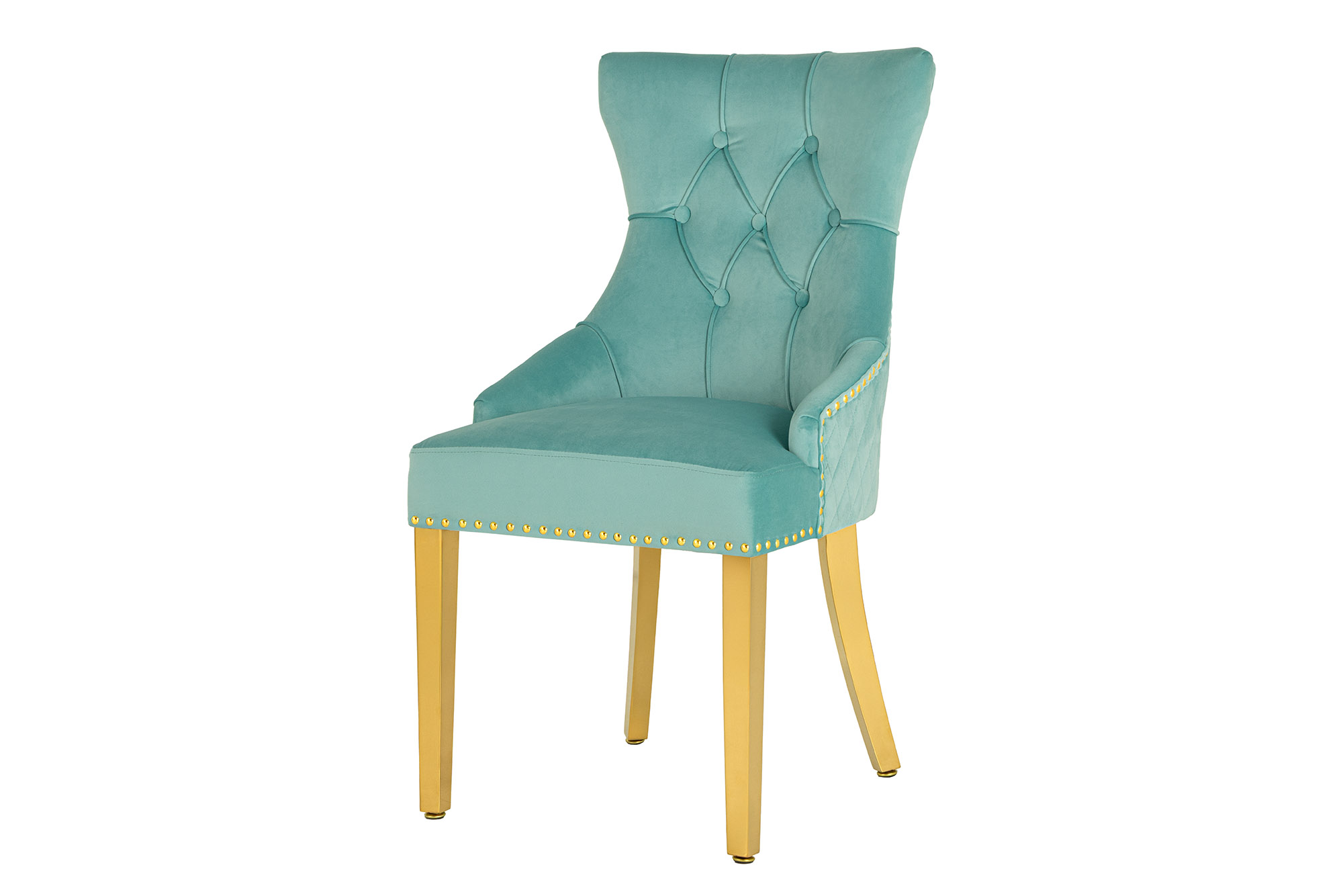 Krzesło CASTLE DELUXE – welur blue, złote nogi, uchwyt z głową lwa 45845 Krzesło CASTLE DELUXE – welur blue, złote nogi, uchwyt z głową lwa 45845