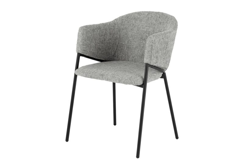 Krzesło NOBLESSE z podłokietnikami – welur grey 47577