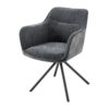 Krzesło obrotowe VERONA z podłokietnikami – welur dark grey 44155